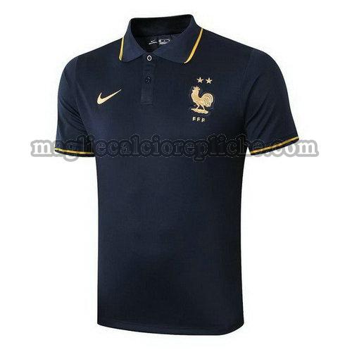 magliette polo calcio francia 2019 nero