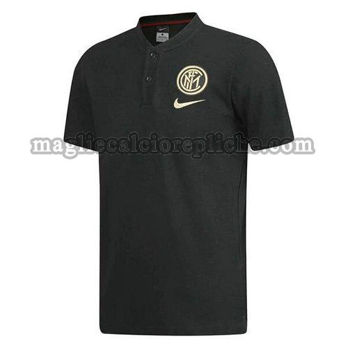 magliette polo calcio inter 2019-2020 nero giallo