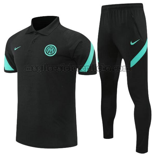 magliette polo calcio inter 2022 completo blu nero verde