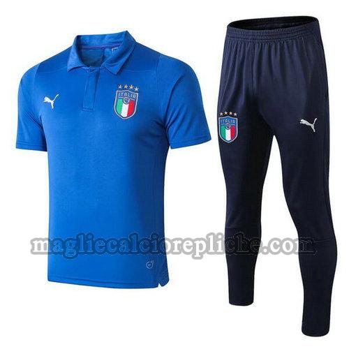 magliette polo calcio italia 2018 completo azzurro