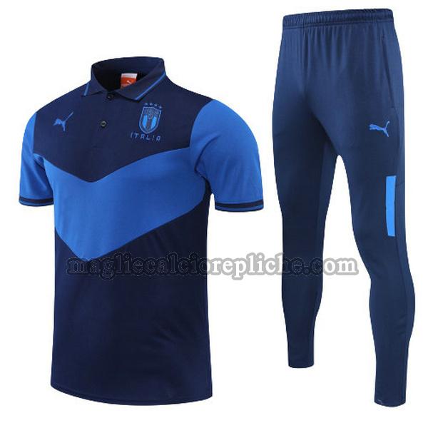 magliette polo calcio italia 2022 completo navy