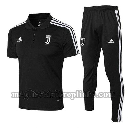 magliette polo calcio juventus 2018-2019 completo nero