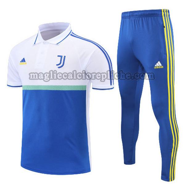 magliette polo calcio juventus 2022 completo bianco blu