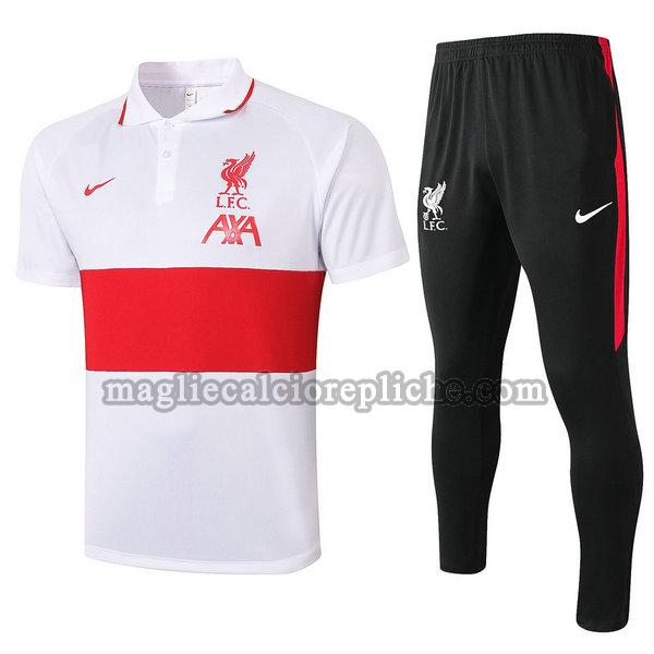 magliette polo calcio liverpool 2021 2022 completo bianco