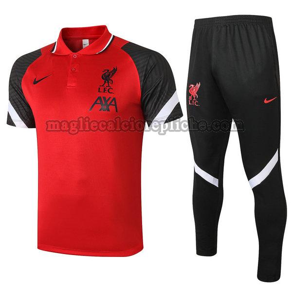 magliette polo calcio liverpool 2021 2022 completo rosso