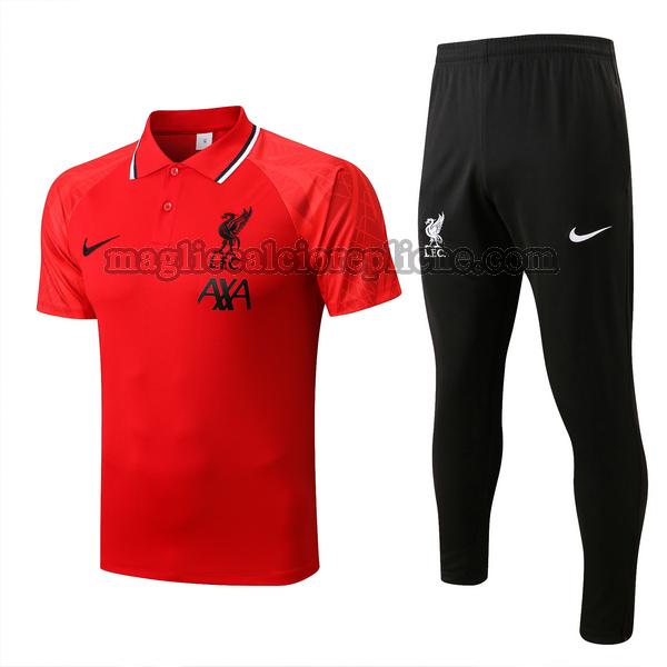 magliette polo calcio liverpool 2022 2023 completo rosso