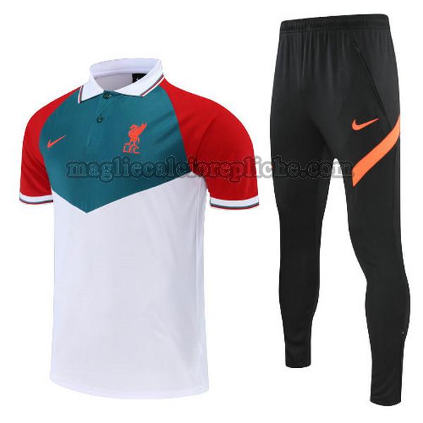 magliette polo calcio liverpool 2022 completo bianco