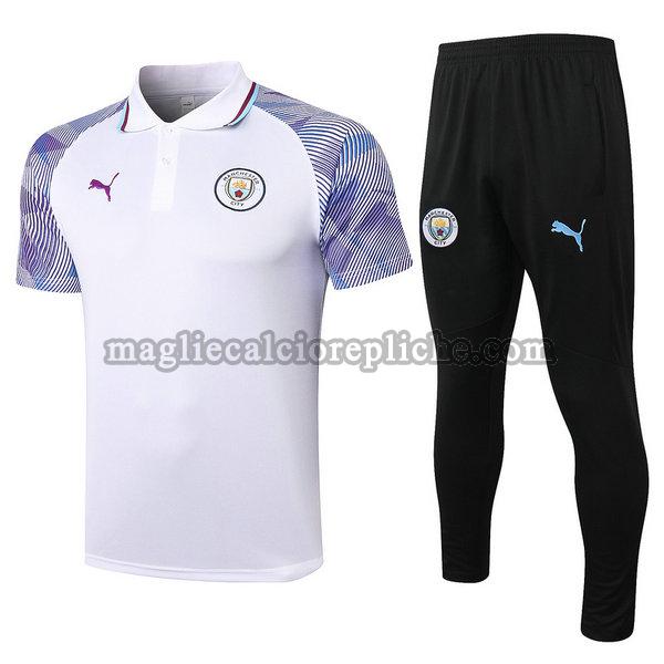 magliette polo calcio manchester city 2021 2022 completo bianco