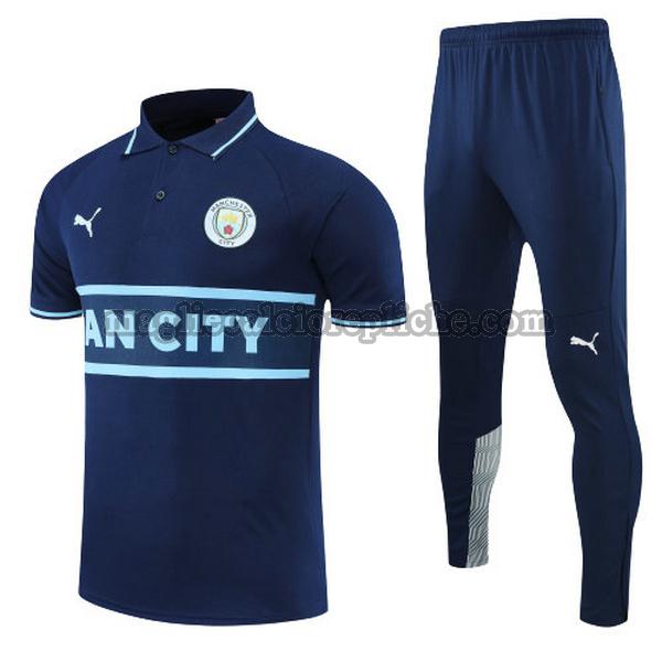 magliette polo calcio manchester city 2022 completo navy