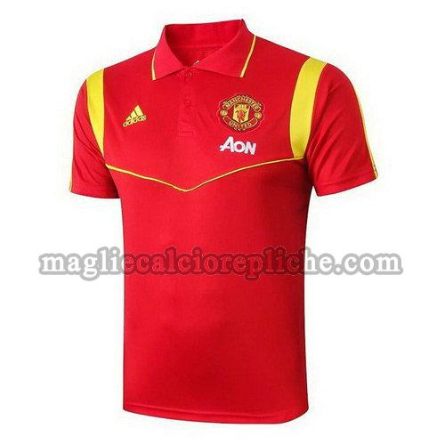 magliette polo calcio manchester united 2019-20 rosso