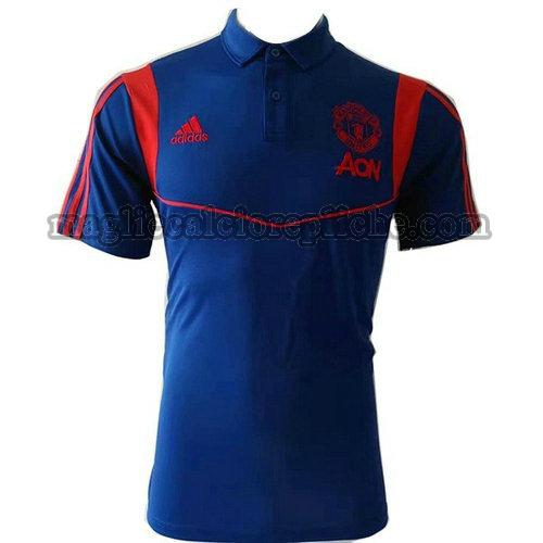 magliette polo calcio manchester united 2019 2020 blu marina