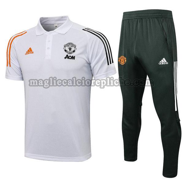 magliette polo calcio manchester united 2021 2022 completo bianco