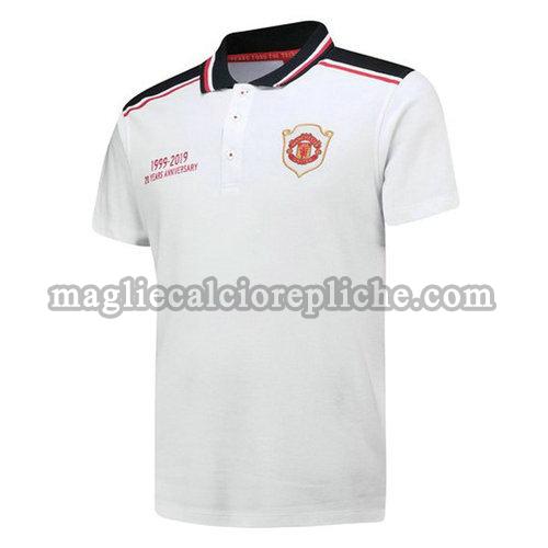 magliette polo calcio manchester united 20th bianco