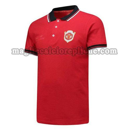 magliette polo calcio manchester united 20th rosso