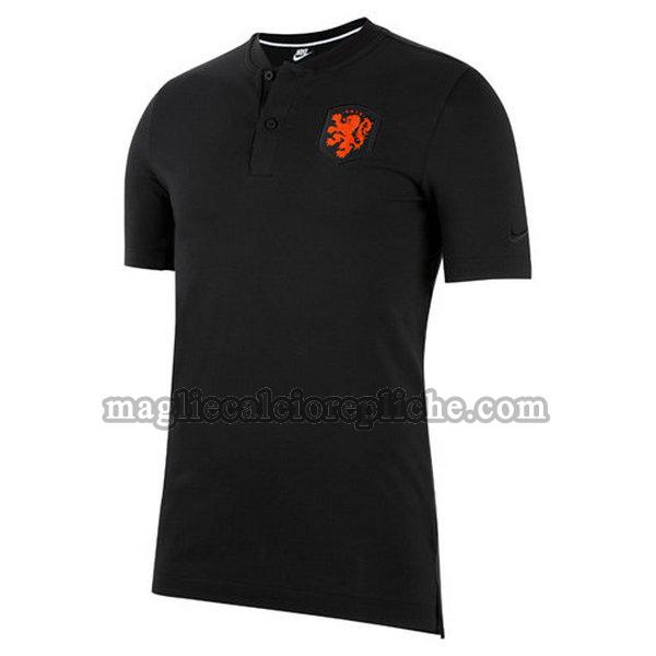 magliette polo calcio olanda 2020-2021 nero