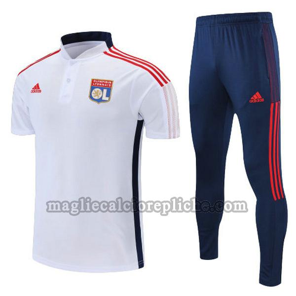 magliette polo calcio olympique lyon 2022 completo bianco