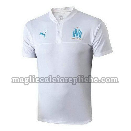 magliette polo calcio olympique marsiglia 2019-2020 bianco