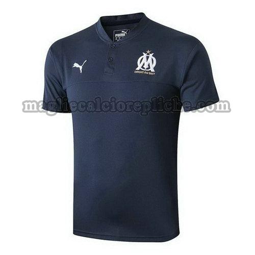 magliette polo calcio olympique marsiglia 2019-2020 blu