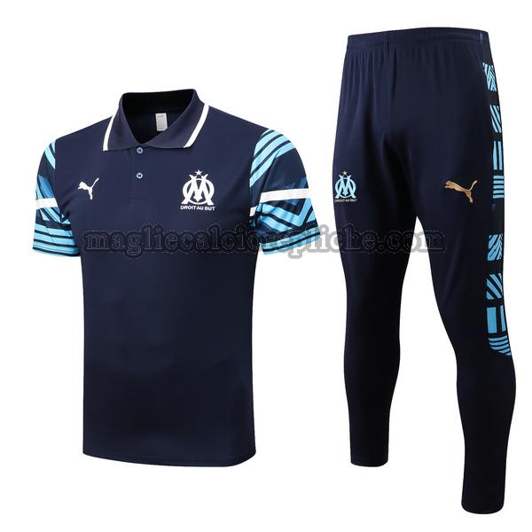 magliette polo calcio olympique marsiglia 2022 2023 completo blu