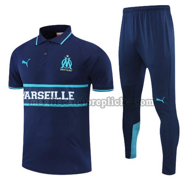 magliette polo calcio olympique marsiglia 2022 completo navy