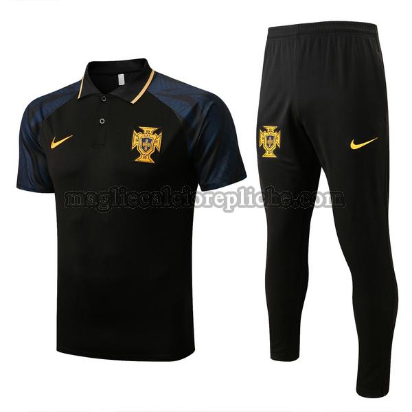magliette polo calcio portogallo 2022 2023 completo nero