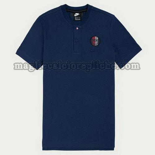 magliette polo calcio psg 19-20 blu marina