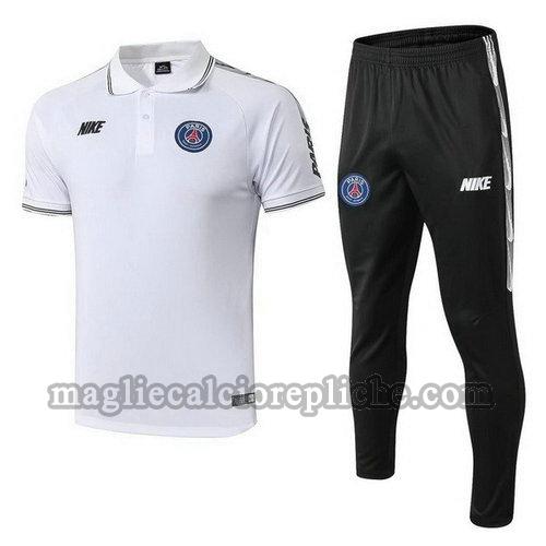 magliette polo calcio psg 2019-2020 completo bianco