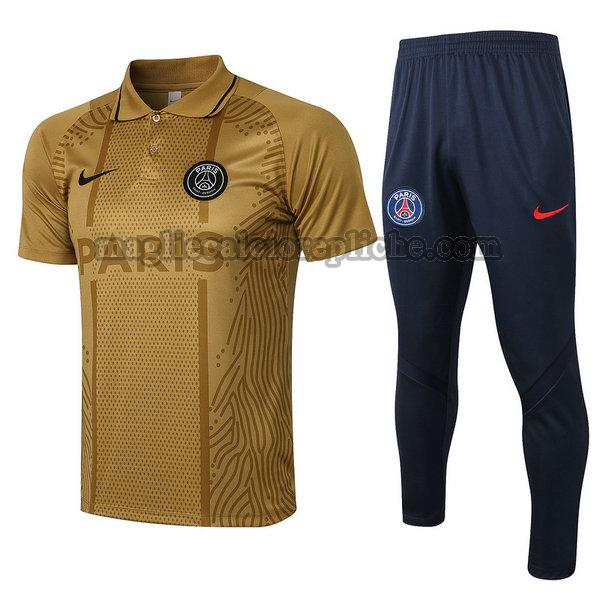 magliette polo calcio psg 2021 2022 completo dorato