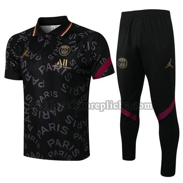 magliette polo calcio psg 2021 2022 completo nero