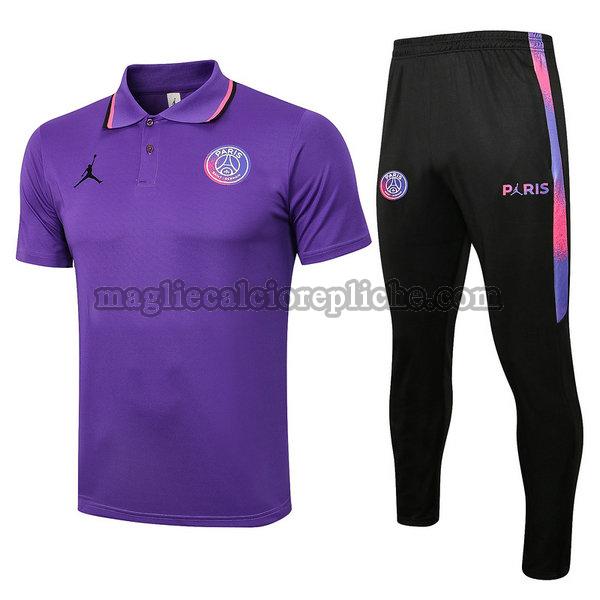 magliette polo calcio psg 2021 22 completo porpora