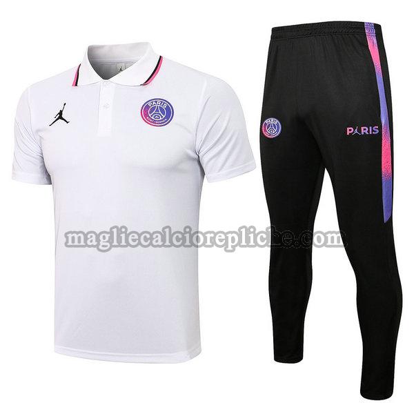 magliette polo calcio psg 21 22 completo bianco