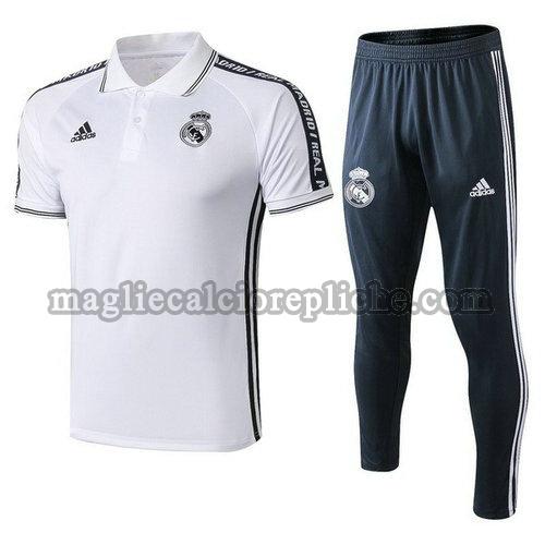 magliette polo calcio real madrid 2019 2020 completo bianco