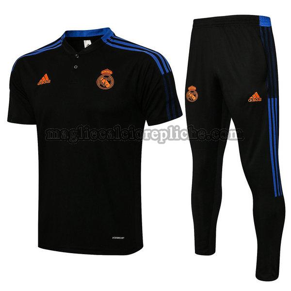 magliette polo calcio real madrid 2021 2022 completo nero