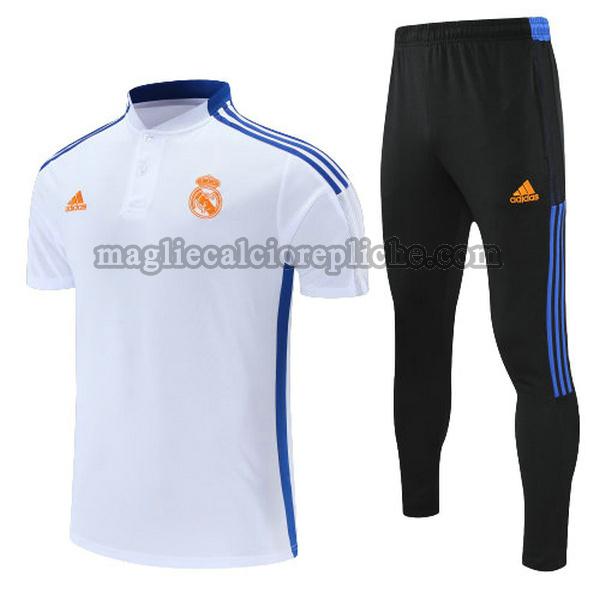 magliette polo calcio real madrid 2022 completo bianco