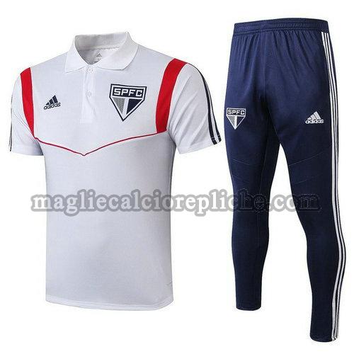 magliette polo calcio san paolo 2019-2020 completo bianco blu