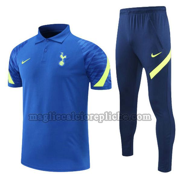 magliette polo calcio tottenham hotspur 2022 completo blu giallo