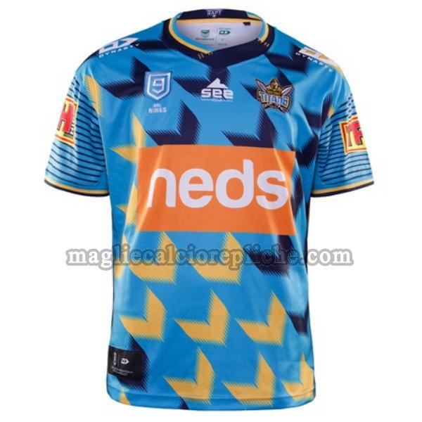 nines maglie calcio gold coast titans 2020 blu