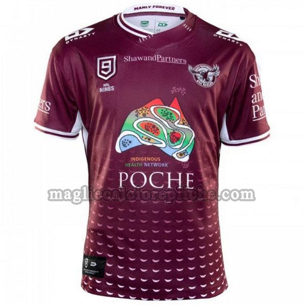 nines maglie calcio manly warringah sea eagles 2020 porpora