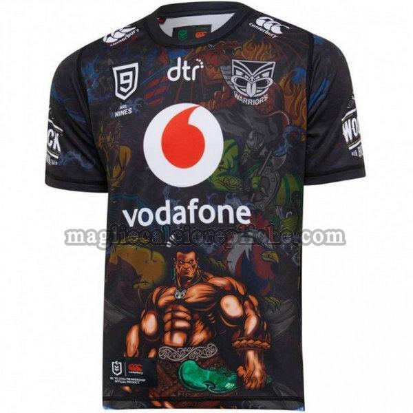 nines maglie calcio new zealand warriors 2020 nero