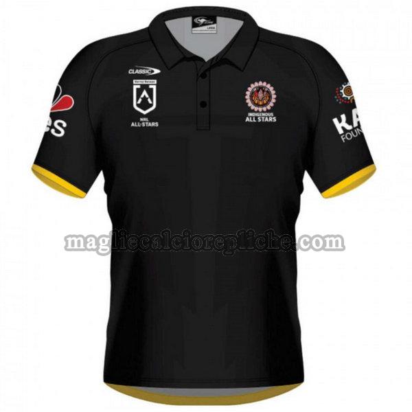 polo maglie calcio indigenous all stars 2021 nero