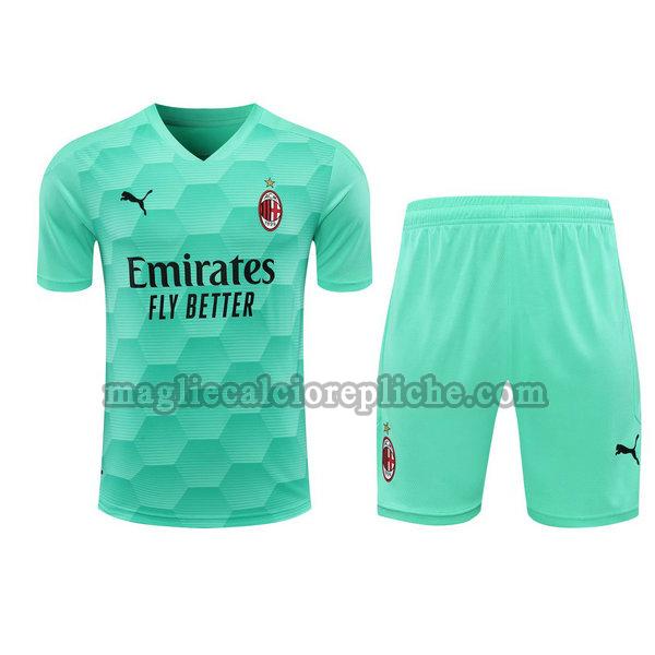 portiere maglie+pantaloncini calcio ac milan 2021 verde