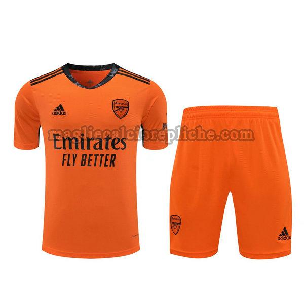 portiere maglie+pantaloncini calcio arsenal 2021 arancione