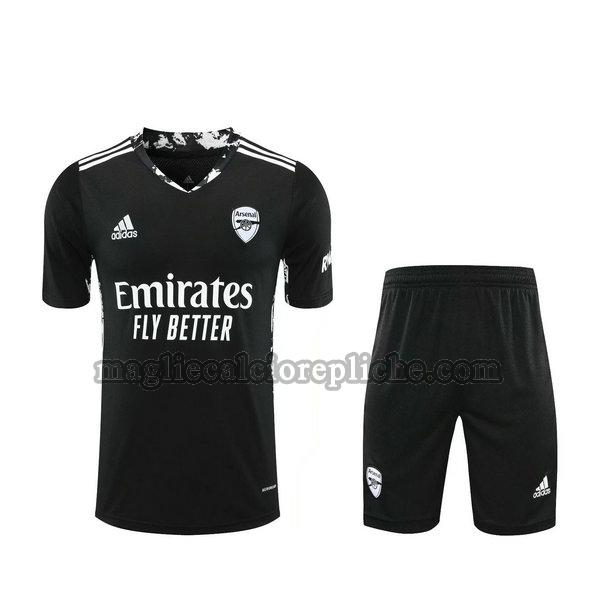 portiere maglie+pantaloncini calcio arsenal 2021 nero