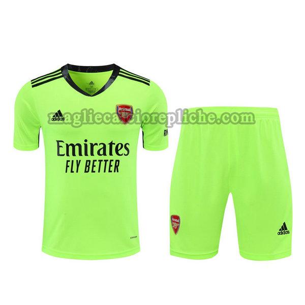 portiere maglie+pantaloncini calcio arsenal 2021 verde