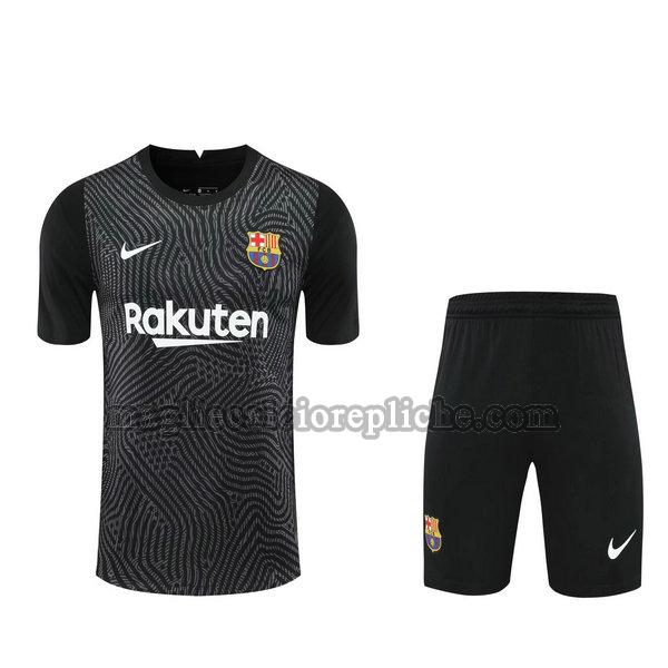 portiere maglie+pantaloncini calcio barcellona 2021 nero