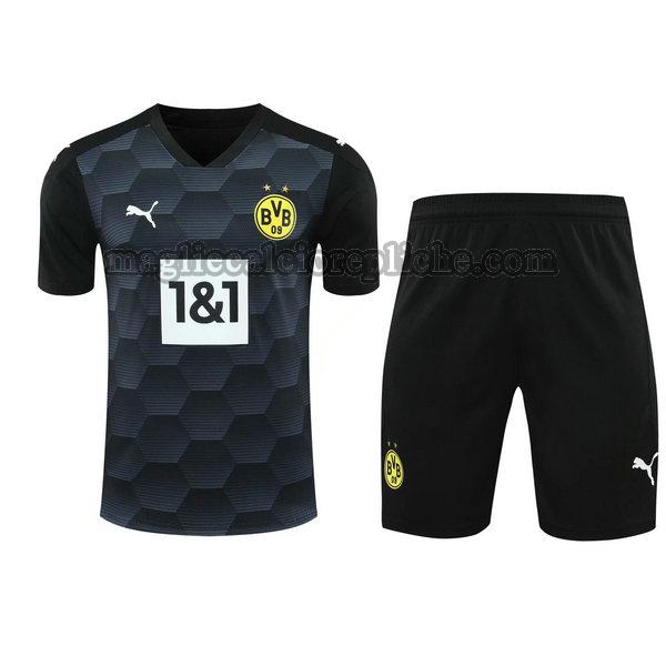 portiere maglie+pantaloncini calcio borussia dortmund 2021 nero