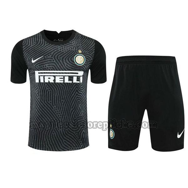 portiere maglie+pantaloncini calcio inter 2021 nero