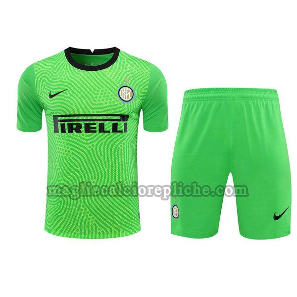 portiere maglie+pantaloncini calcio inter 2021 verde