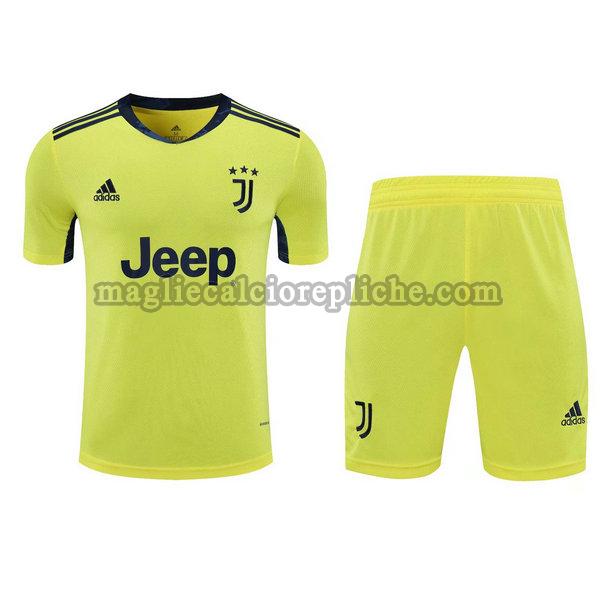 portiere maglie+pantaloncini calcio juventus 2021 giallo