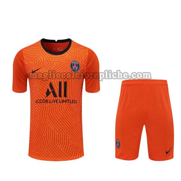 portiere maglie+pantaloncini calcio psg 2021 arancione